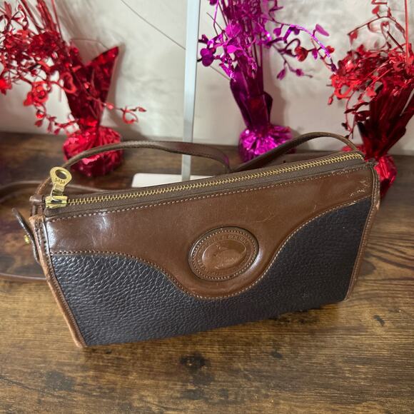 Vintage Dooney and Bourke Black and Brown Crossbody - Picture 4 of 11